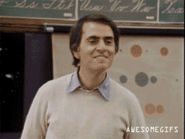 An animated gif meme showing Carl Sagan saying “You’re Awesome”
